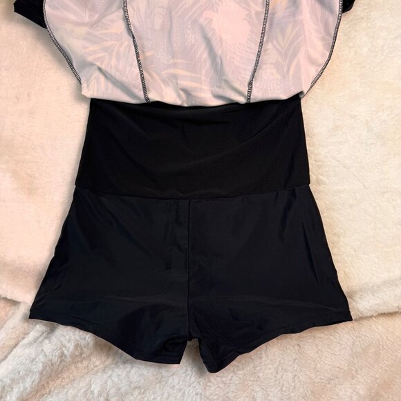 SUMMER MAC SIZE MEDIUM TROPICAL ONE PIECE SWIM DRESS WITH ATTACHED SHORTS - Picture 4 of 8